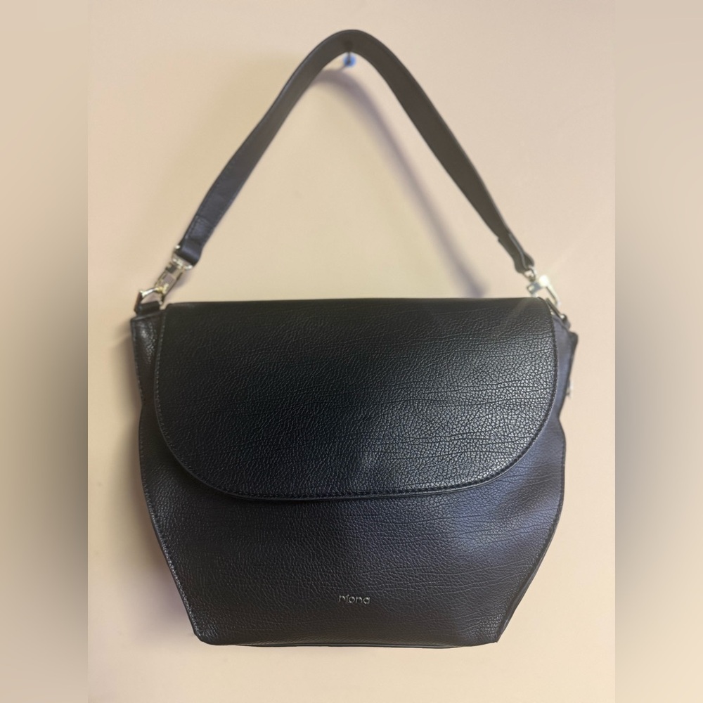Riona Black Shoulder/Crossbody Leather Bag Handbag